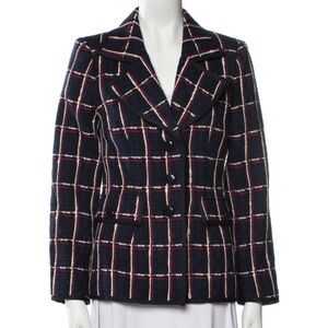 Favorite Daughter Blue and White Blazer Tailored Fit